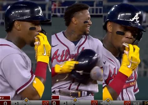 was removed from the second game of Monday's doubleheader against the Mets, a 5-3 loss, after getting hit in the left shoulder with a pitch, and Atlanta later. . Acuna too small chain